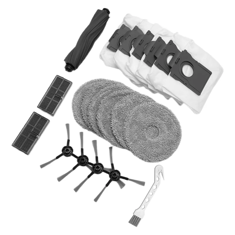 

Запчасти для робота-пылесоса Dreame L10s Pro Ultra Heat / X30 Ultra: основная и боковые щетки, HEPA-фильтр, салфетка для влажной уборки, мешки для сбора пыли