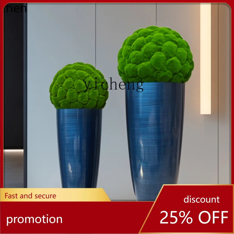 HXL fiberglass round floor-to-ceiling large vase, simple modern soft decoration jewelry, beautiful Chen flower ware