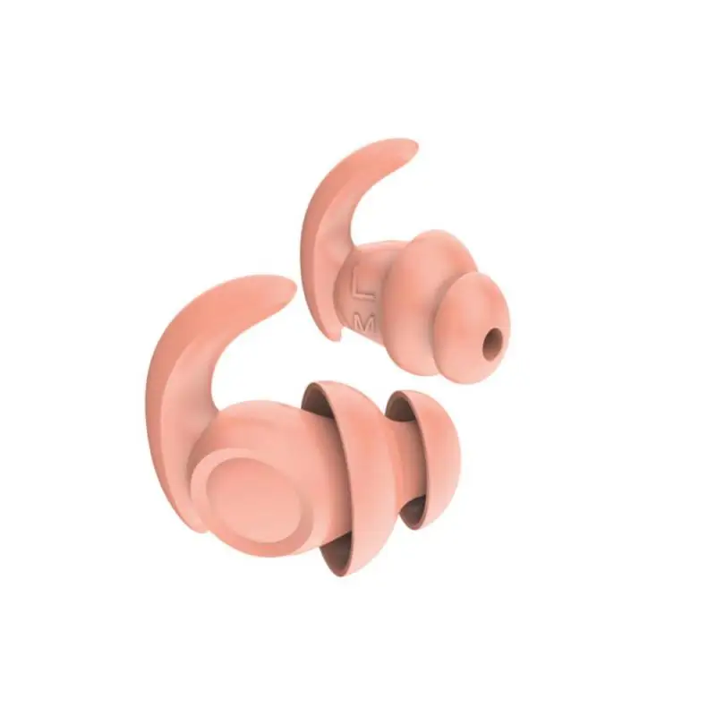 Anti Noise Silicone Earplugs, Natação Ear Plugs, Interferência de isolamento para o trabalho, Dormir, Surf, Protetor de ouvido Soft Comfort