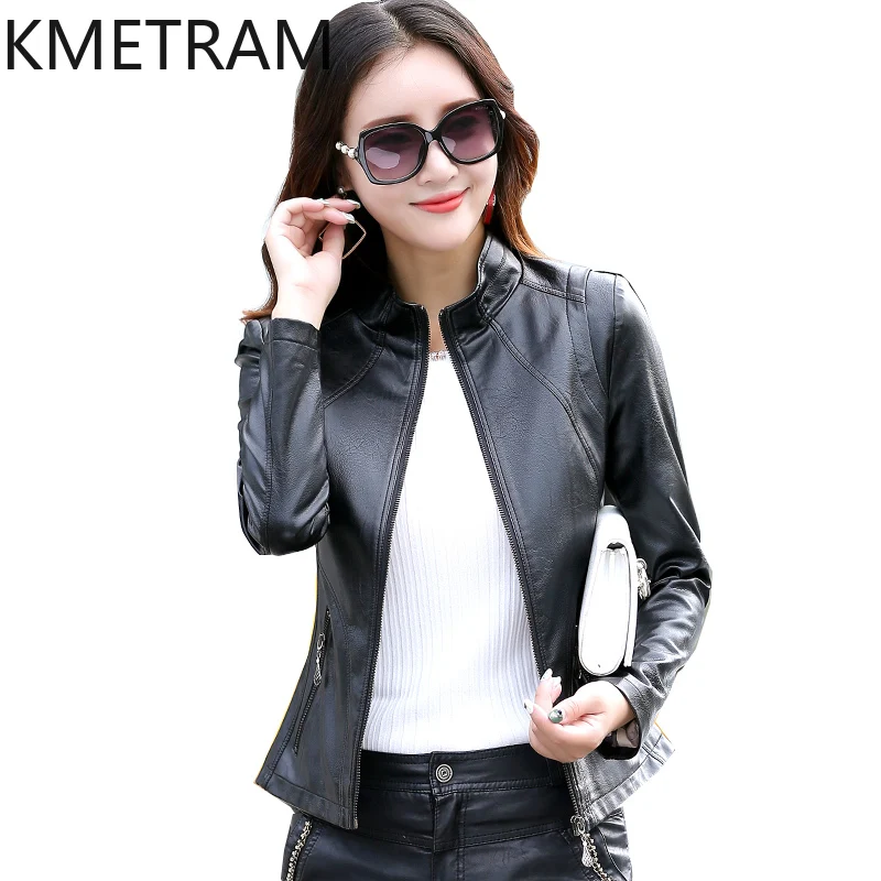 KMETRAM Real Sheepskin Leather Womens Jacket Large Size Korean Coats Spring Autumn Short Women\'s Clothing 2024 Chamarra Mujer