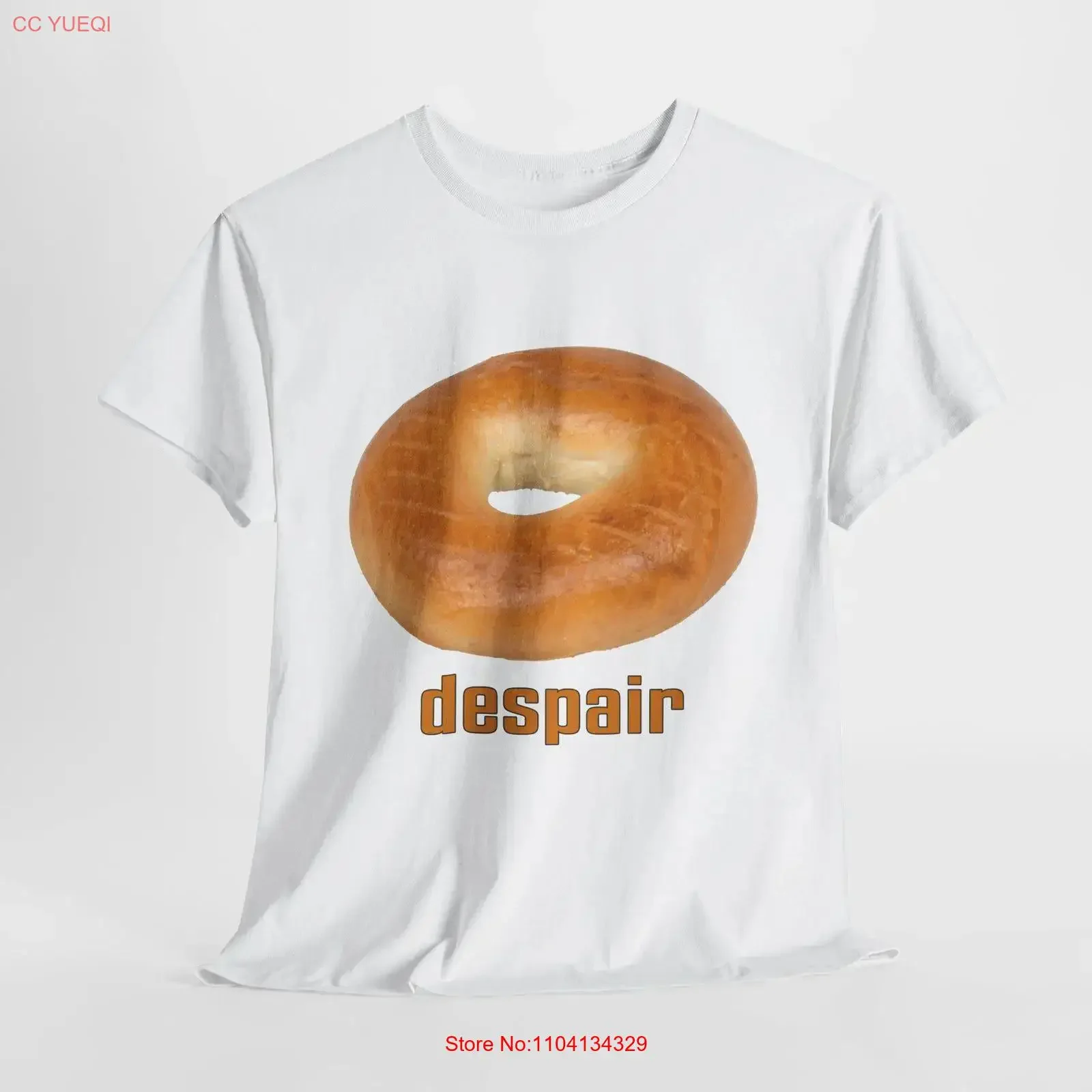 T-shirt Despair Bagel, haut ironique style Meme, vêtement Weirdcore, humoristique, très spécifique, vintage délavé, pour le quotidien