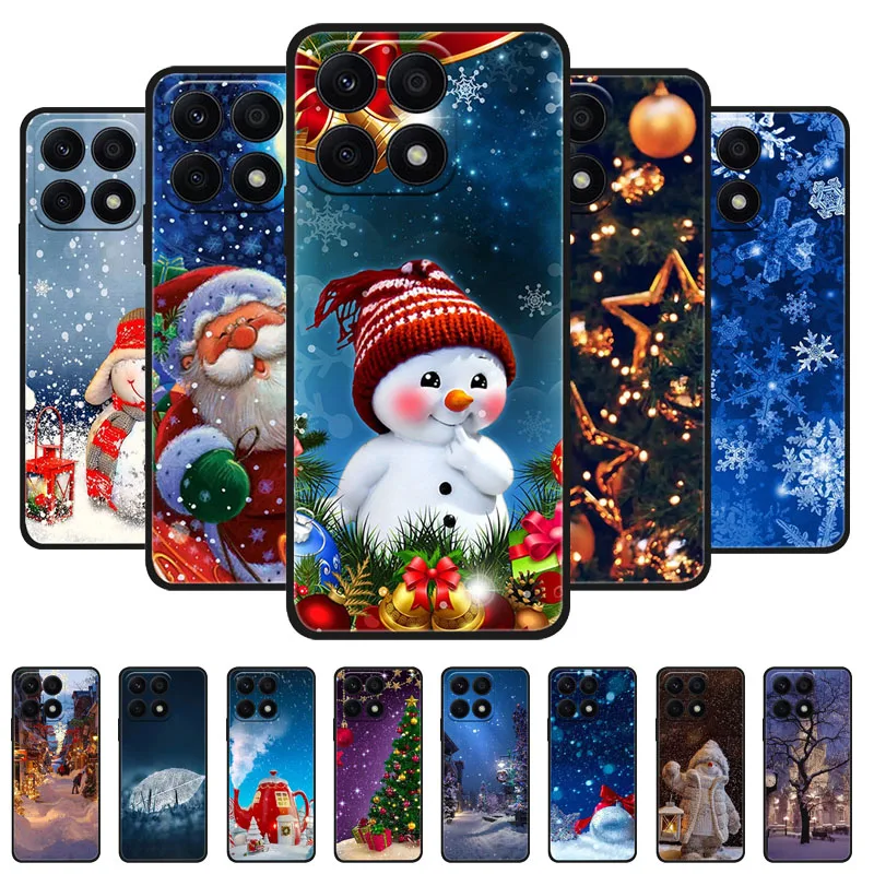 Christmas Silicone Soft Case for Huawei Honor X8A X9b X5 Plus X6a X7a X6 Cover Bumper for Honor X8 4G 5G Cases Cute Bumper Funda