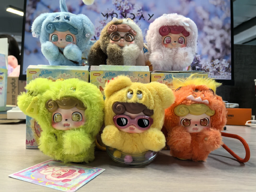 Q.kid ビニールブラインドボックスペンダント感情的な毛皮のようなモンスターシリーズアクションフィギュア漫画の装飾おもちゃかわいいアニメおもちゃ子女の子ギフト