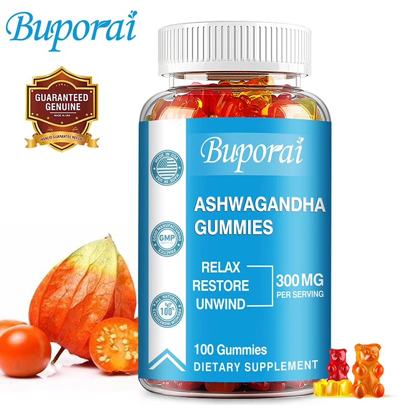 Ashwagandha Gummies - Regulates Mood, Relieve Stress, Promote Brain and Nervous System Health, Improve Cognitive Function