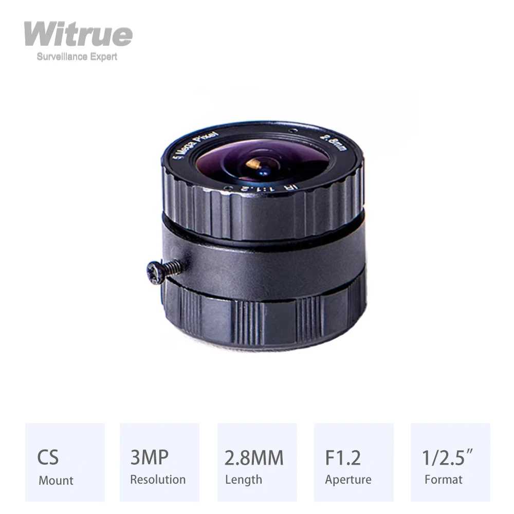 HD 3MP 2.8mm Lens  CS Mount F1.2 1/2.5