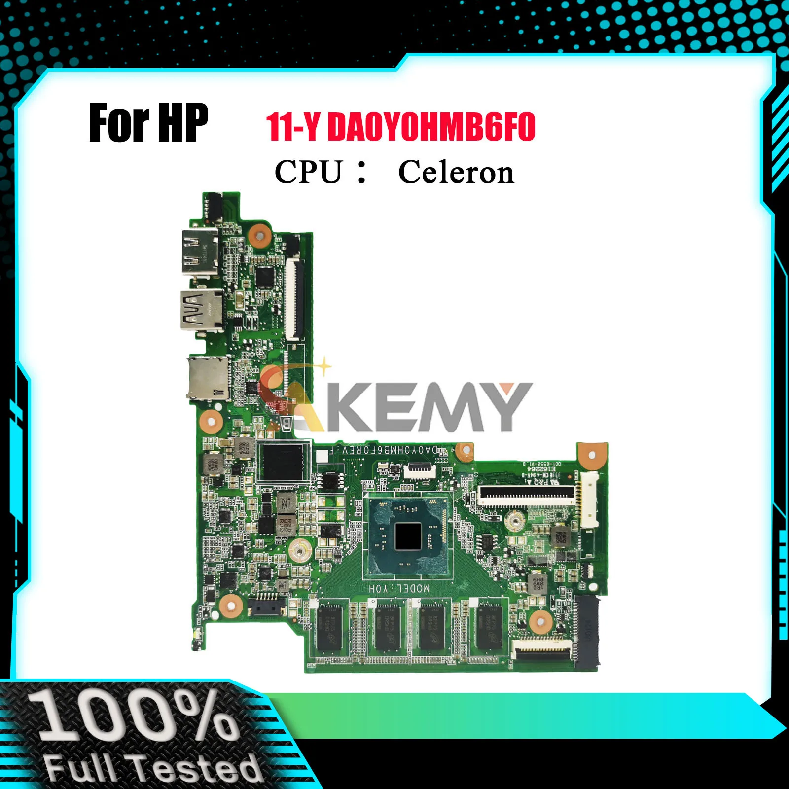 

DA0Y0HMB6F0 Материнская плата для ноутбука HP Stream 11-Y 11-R с процессором N3060 N3050, 2 ГБ ОЗУ 907727-601 830814-601, 100% полностью протестировано