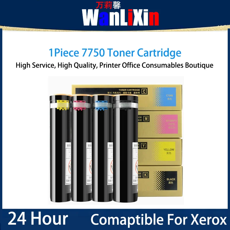 

1Piece 7750 Toner Cartridge Compatible For Xerox 106R00652 106R00653 106R00654 106R00655