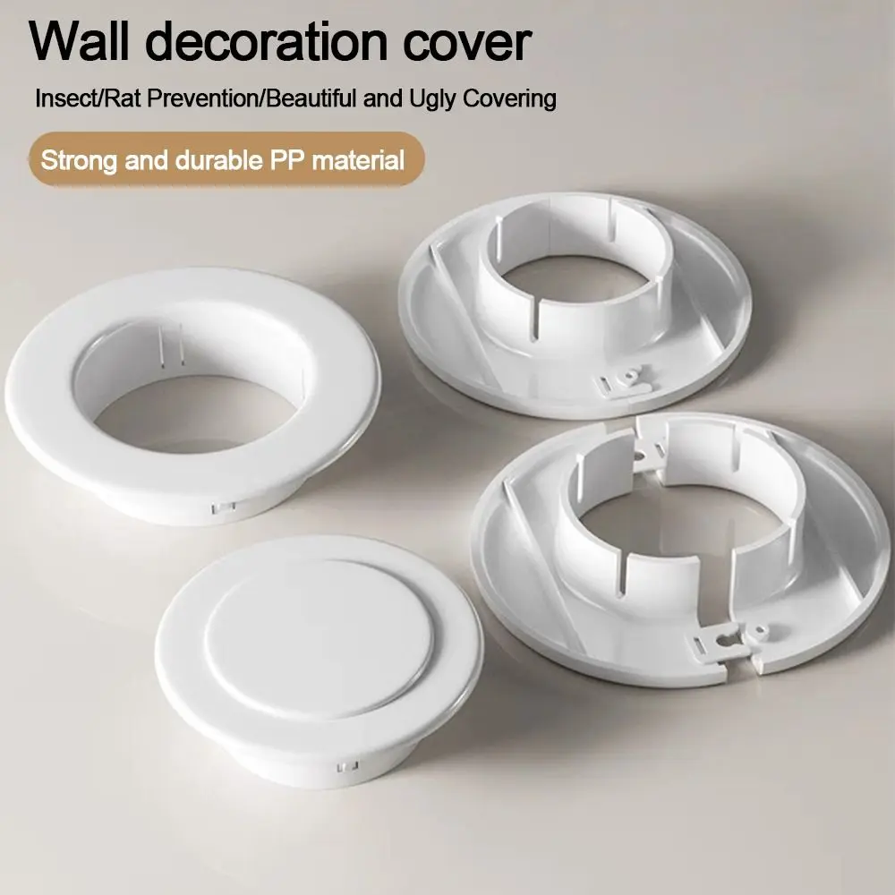 New Plastic Air Conditioning Pipes Cover Split Type White Hole Cover Plug Wall Hole Duct Cover Cable Passage