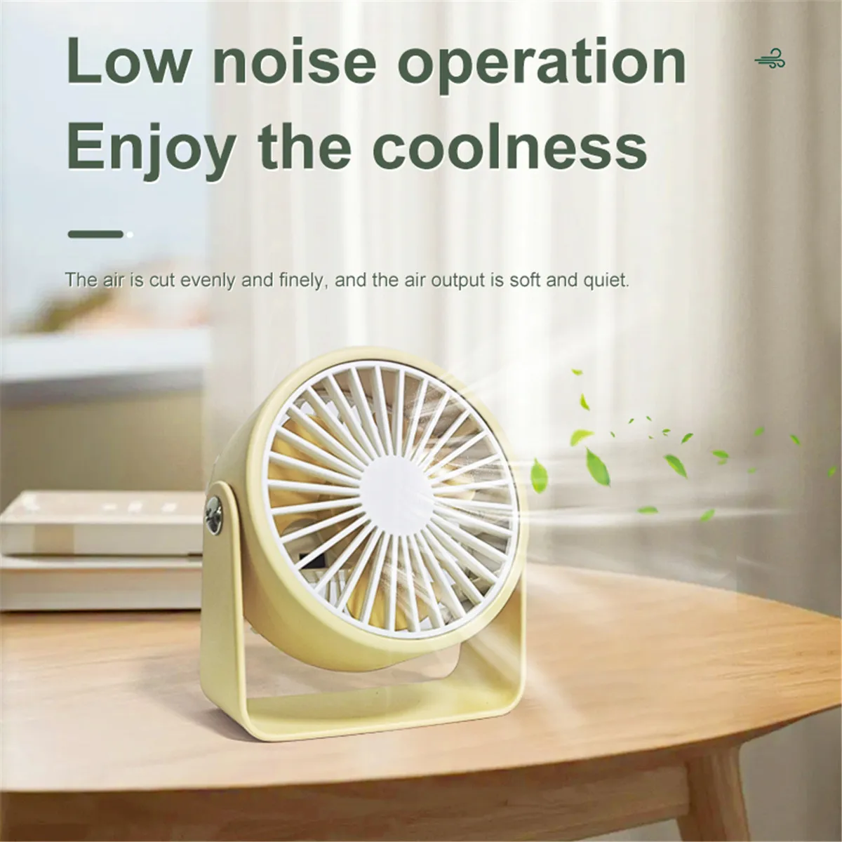 Ventilador pequeño de metal de hierro recargable para mujer, 1 piezas, portátil, rotación de 360 °, alta calidad, usb