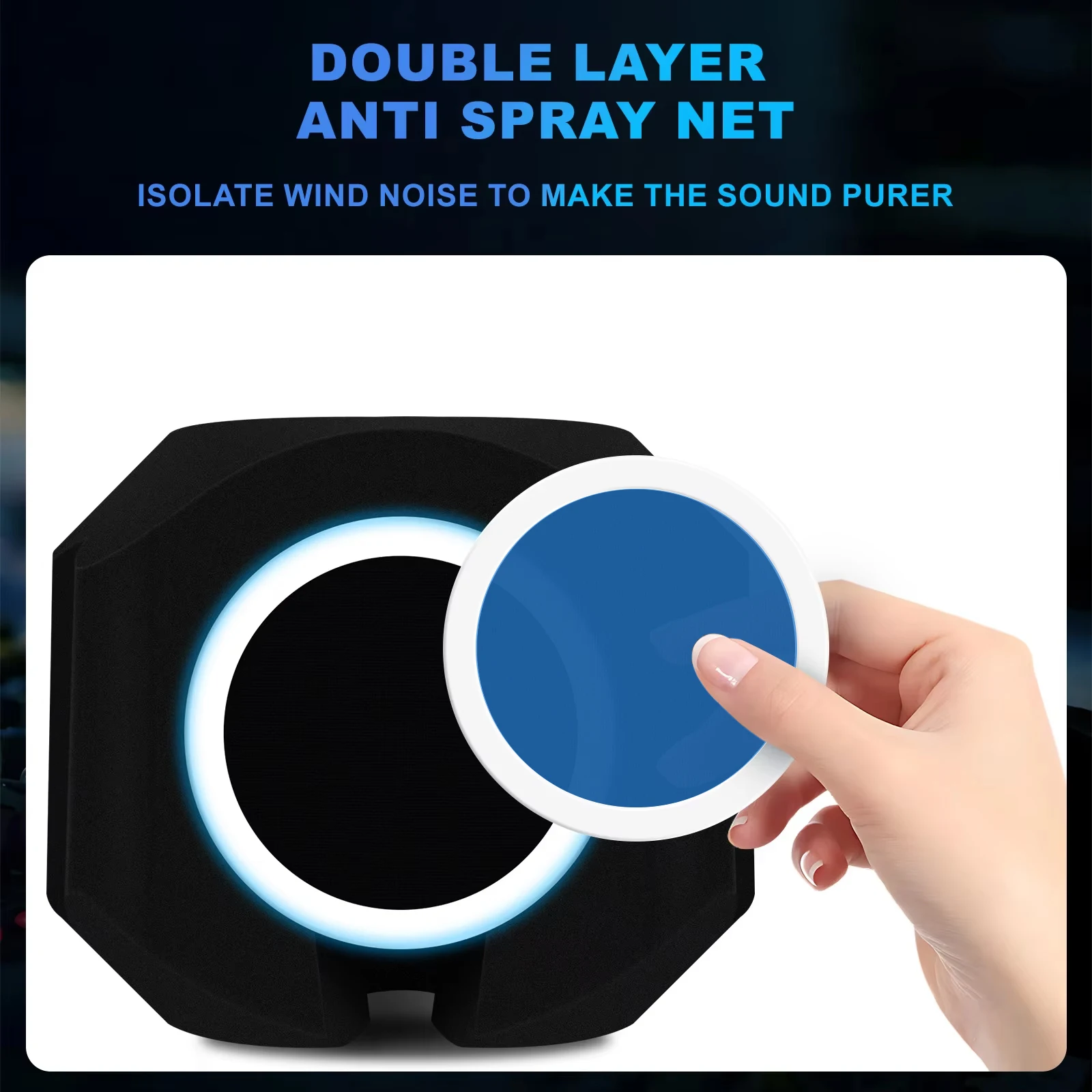 Microphone Pop Filter Wind Shield Acoustic For Record Studios Mic Sound-absorbing Foam Vocal Isolation Ball