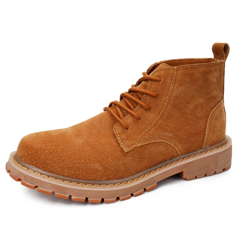 VIPOL British-style desert boots, suede winter men's boots, retro work ankle boots, fashionable lace-up casual handcrafted boots
