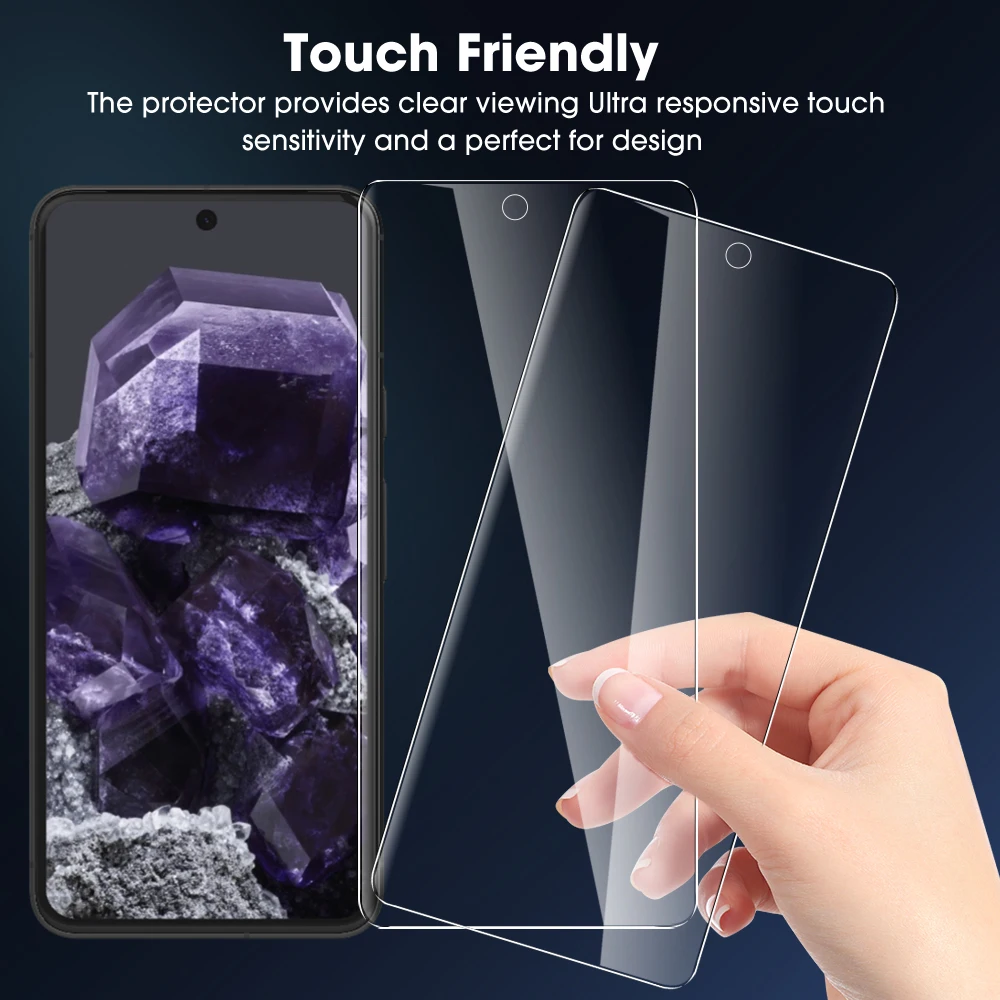 9H Hardness Clear Tempered Glass Screen Protector For Google Pixel 6 6Pro 8A Full Coverage Anti Scratch Protective Glass Film