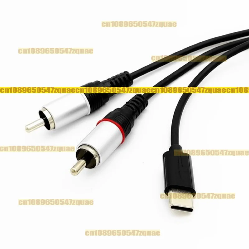 

1m 3ft USB Type-C 2 RCA Audio Cable USB-C to 2RCA Jack Converter Adapter Cord