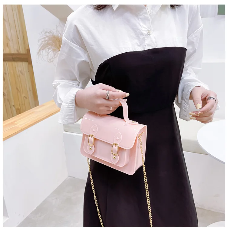 Jelly Vintage Fashion Purses and Handbags for Women Casual Designer Chain Shoulder Bags Messenger Bags Girls Crossbody Bag