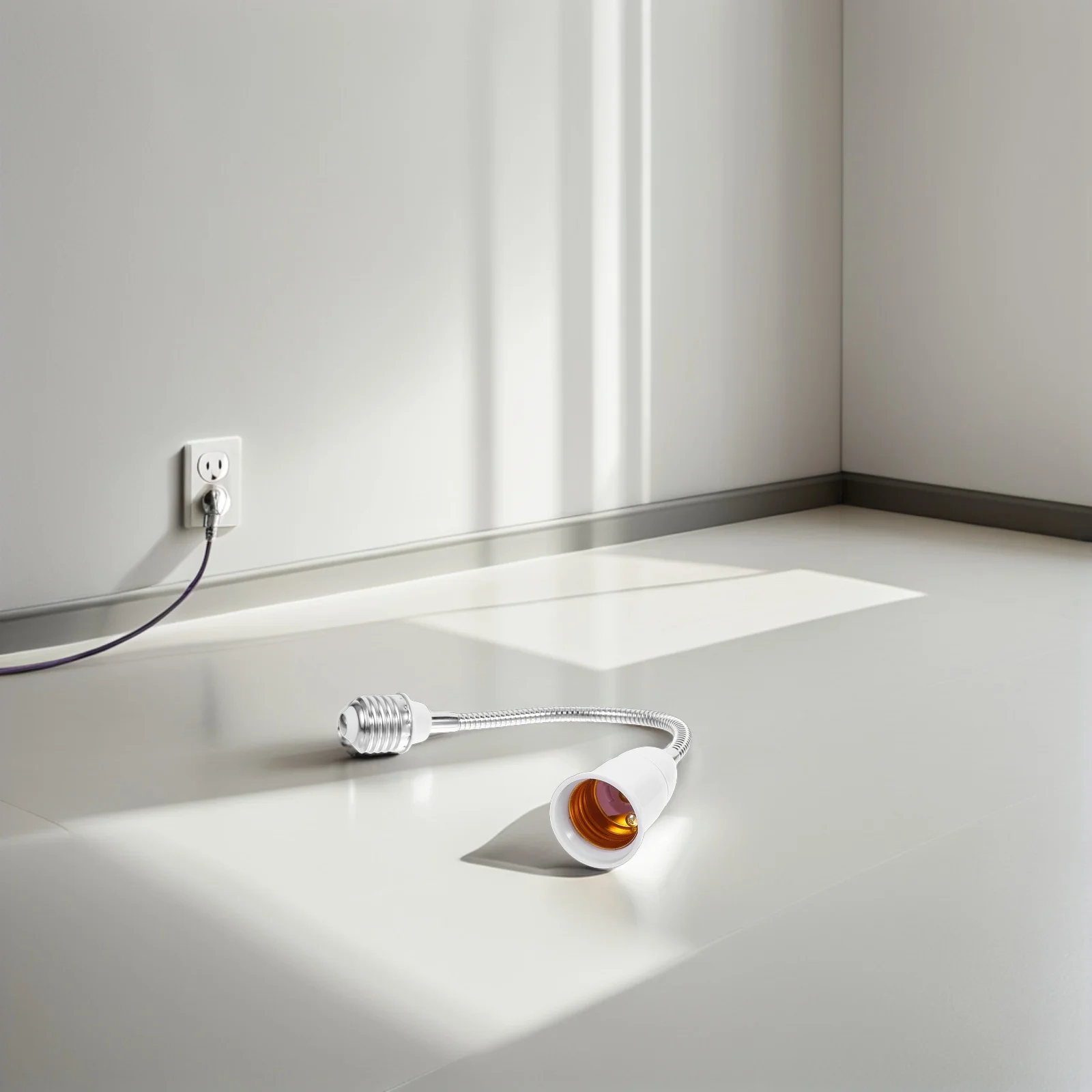 

2pcs E27 To E27 Lamp Socket Converter Flexible Gooseneck Extension For Led Bulbs Rotatable Light Bulb Base Adapter Socket