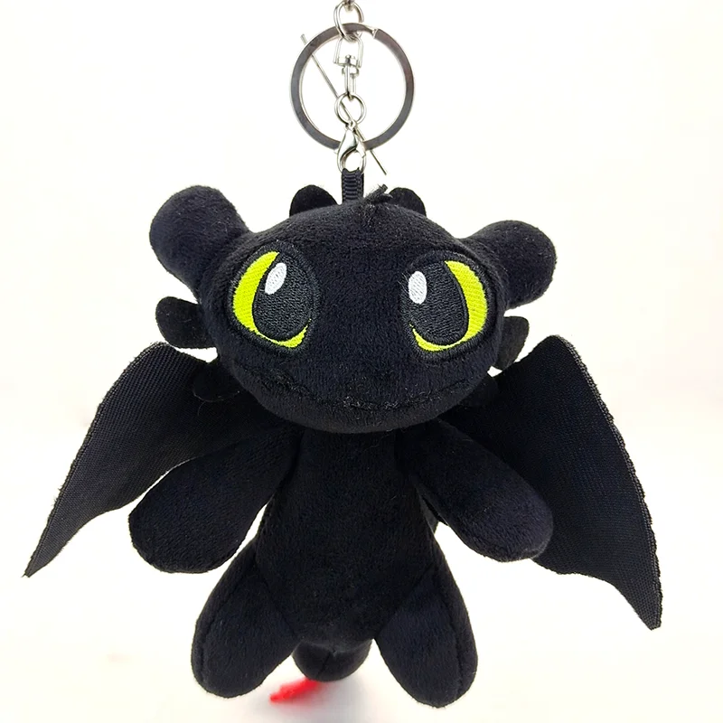 Cute Cartoon Instagram Black and White Flying Dragon Series Metal Plush Keychain Bag Pendant Accessories Gift