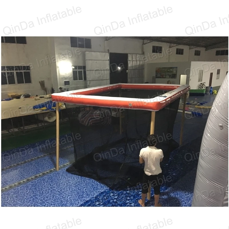 Free Size Customize Floating On Lake PVC Inflatable Sea Pool Float Swimming Pool With Net Yacht Ship Swimming Pool For Boat