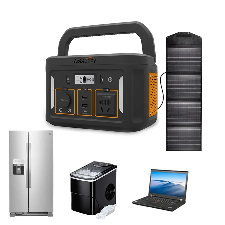 Portable Solar Power Station 100W 500W 1000W 1500W 3000W LiFePO4 Energy Storage System Portable Emergency Power Supply