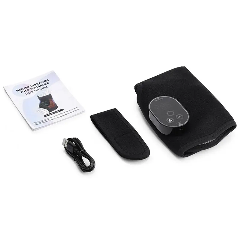 ABIT Foot Massager With Heat Compression, 6 Speeds, USB Charging Adjustable Strap