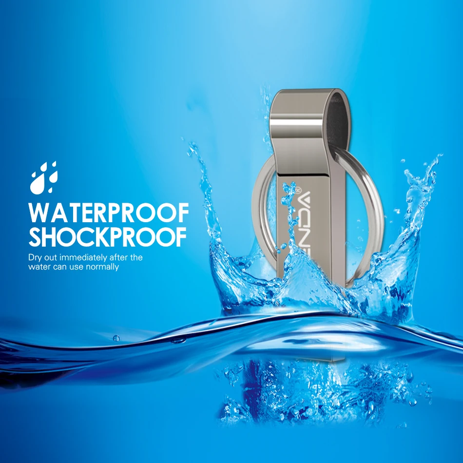 Wholesale 10Pcs/Lot WANSENDA KeyChain USB Flash Drive 32GB Pen Drive 8GB 16GB 128GB Waterproof Memory Stick U Disk