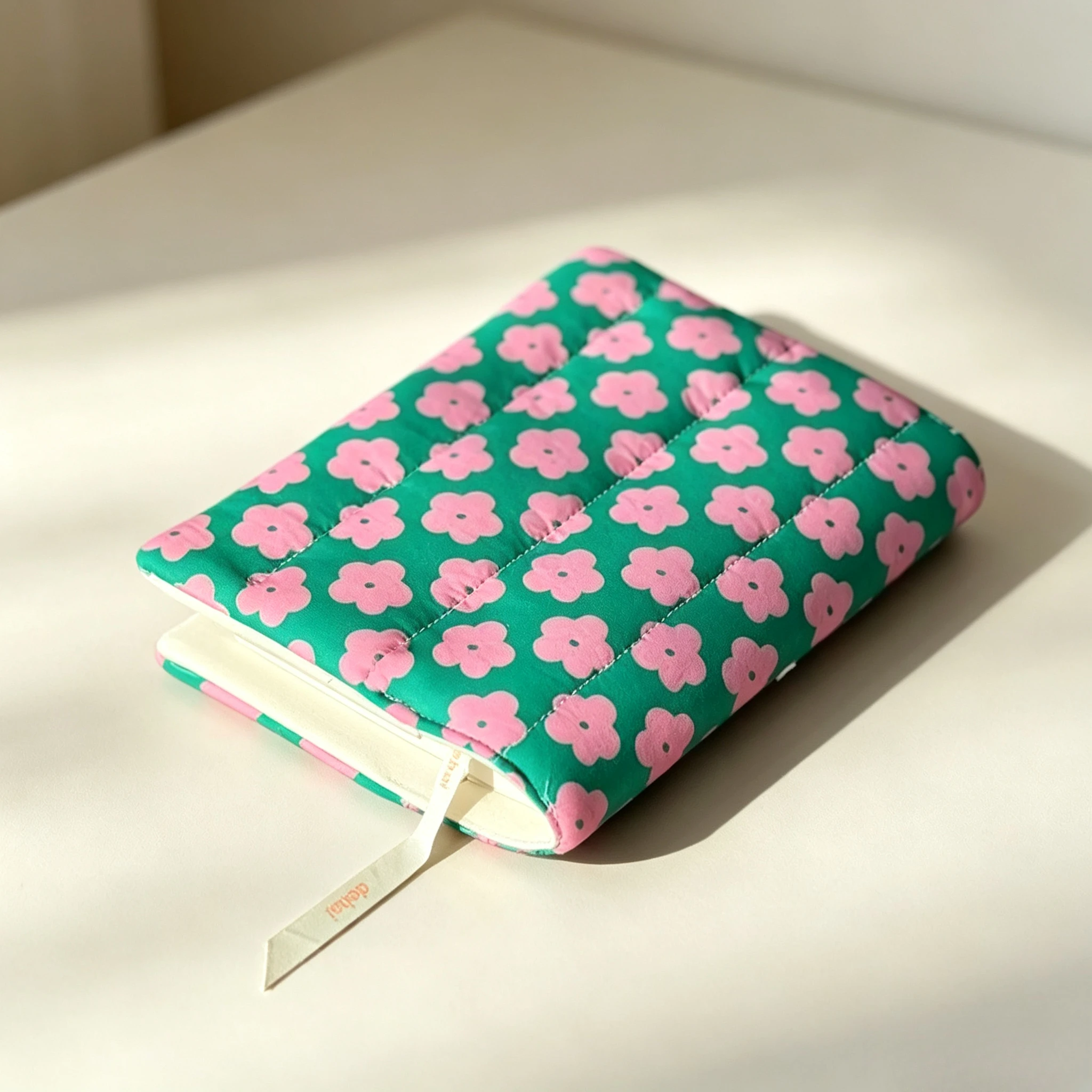 Striped Fabric Book Cover, Reusable Journal Protector, Student Textbook Sleeve, Adjustable Notebook Wrap, Customized