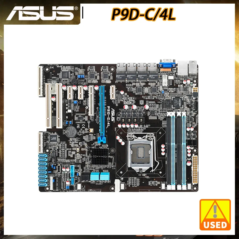 

Материнская плата ASUS P9D-C/4L 1150, материнская плата DDR3 с поддержкой Core i3/Xeon E3-1200 v3, процессор Intel C224 32 Гб PCI-E X16 SATA3 USB3.0 ATX