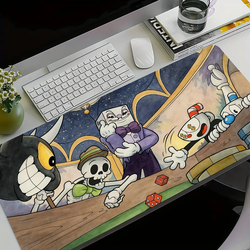 C-Cuphead Cute Kawaii Mouse Pad Non-slip Thickened MousePad Large Writing Lockedge Gaming Cushion Office Student