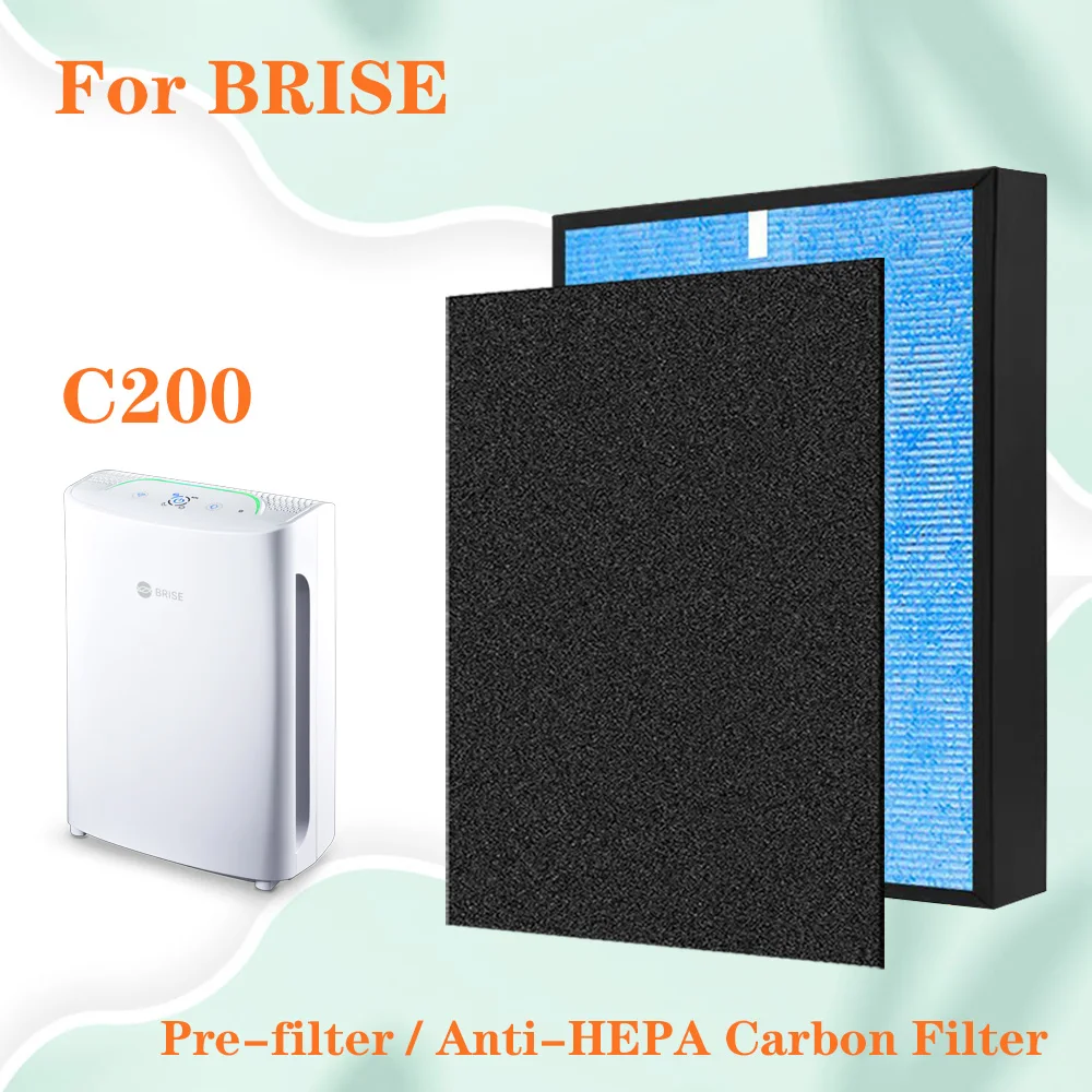 Замена воздушного фильтра BRISE Air Purifier C200, совместимого комбинированного фильтра 3 в 1, и углеродного листа
