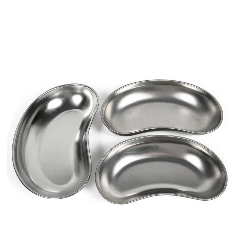 

304 Stainless Steel Kidney Bowl Curved Trays Dental Surgical Medical Dental Storage Tray Lab Instrument Tray Device S/m/l