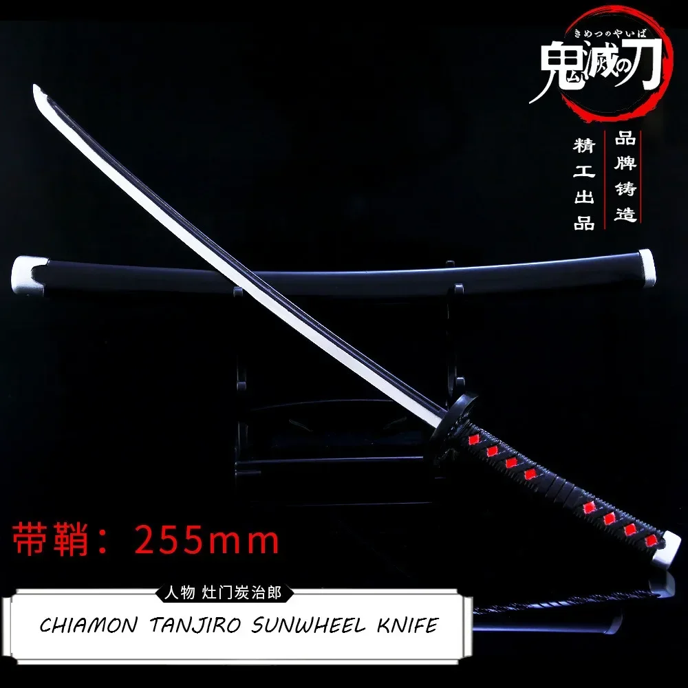 25cm demônio slayer espada agatsuma zenitsu nichirin lâmina liga katana espada samurai japonês anime arma ornamentos presente brinquedo