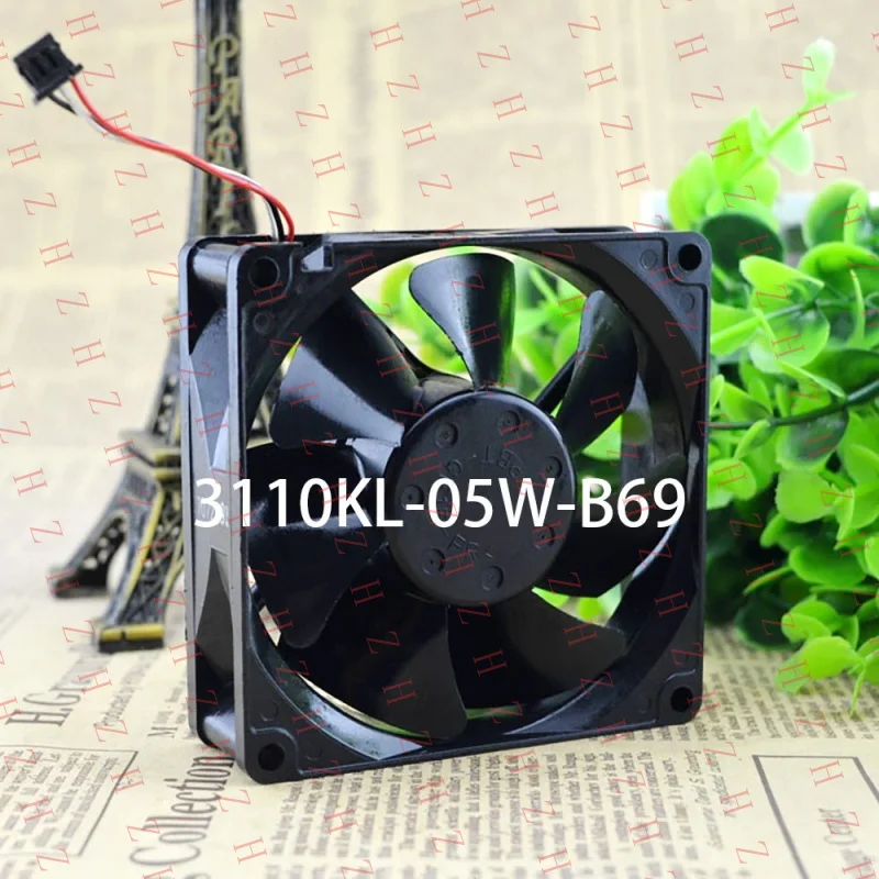 P+ for Axial Fan NMB 3110KL-05W-B69 DC 24V 0.18A 80*80*25mm Server Driver Fan