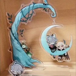 Kaveh Al Haitham Swing Standing Anime KeyChain yuan shen Key Chain Women Creative Figure Model Plate Key Ring Acrylic Gift