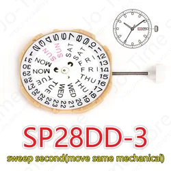 SP28 Movement Chinese Sunon Sp28dd-3 Movement Sweep Second Movement With Date Move Same Machinery Movement Replace 2105 Movement