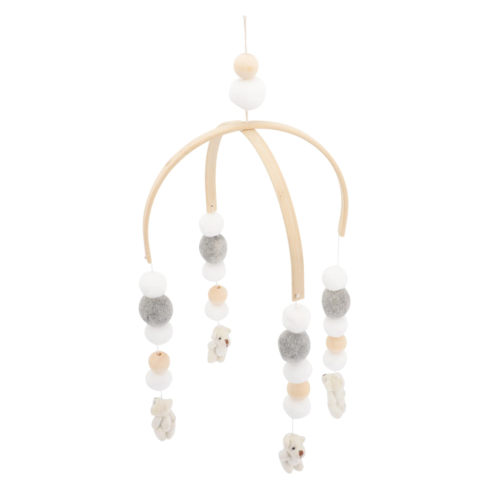 

Wooden Bead Ball Baby Mobile Crib Wind Chime Toy Nursery Decor Girls Room Hanging Gifts Newborn Gym Christmas Present