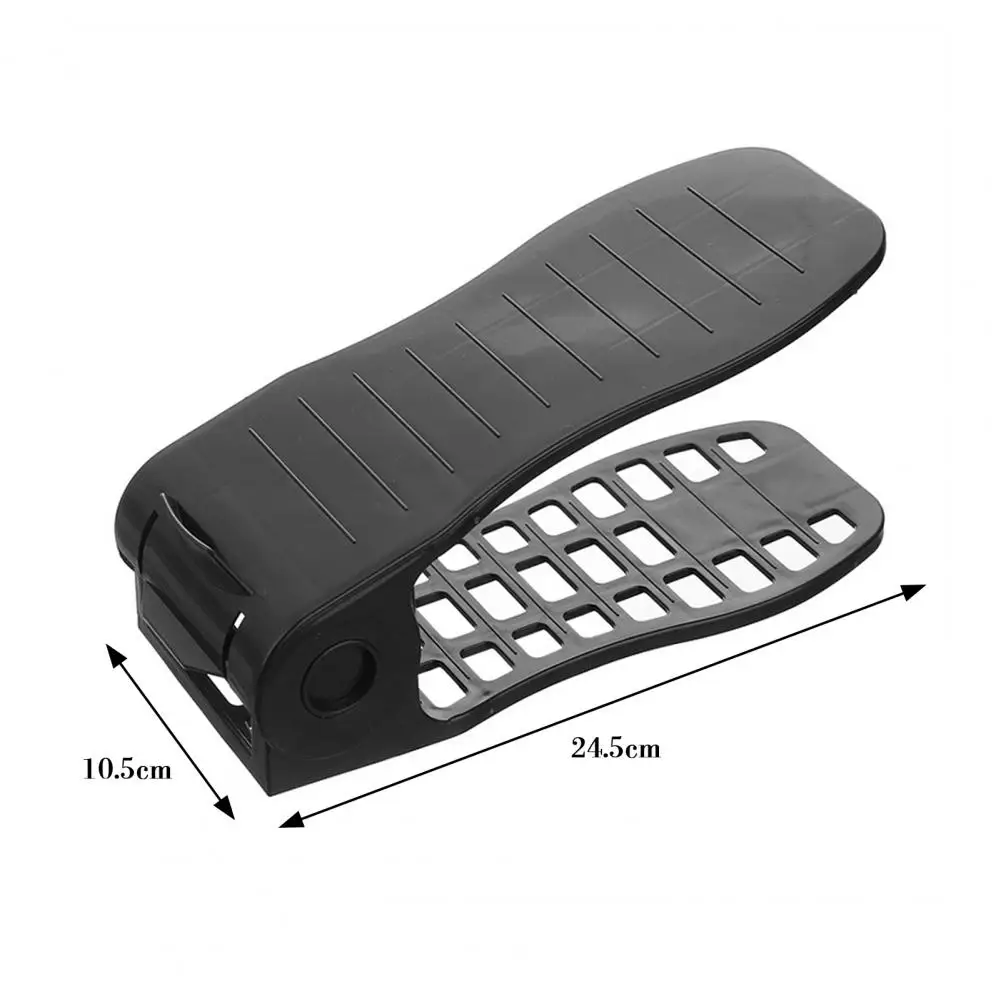 Stackable Shoe Organizer Double Layer Shoe Tray Storage Holder Height Adjustable Anti-slip Organizer Strong Load-bearing High