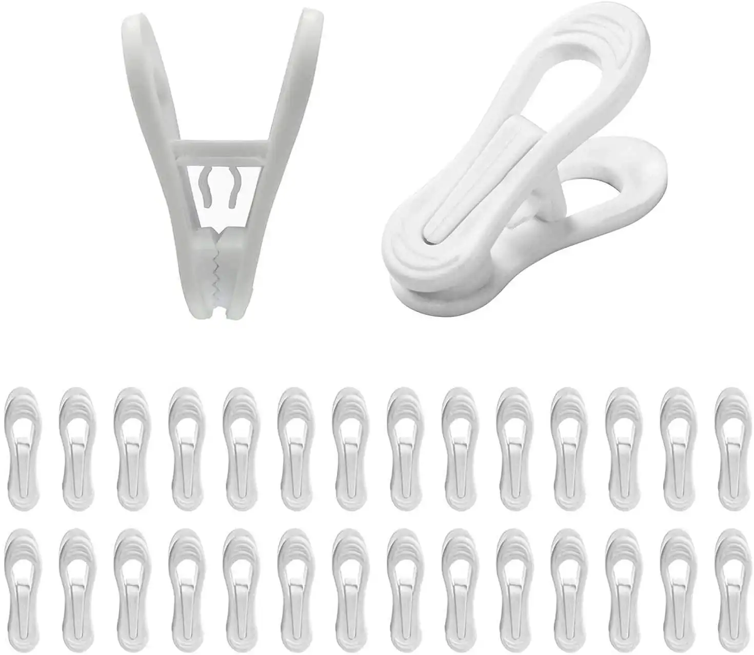 

Hanger Clips for Hangers,24 Pcs Multi-Purpose Hanger Clips for Hangers White Finger Clips for Kids Hangers with Clips Clothes