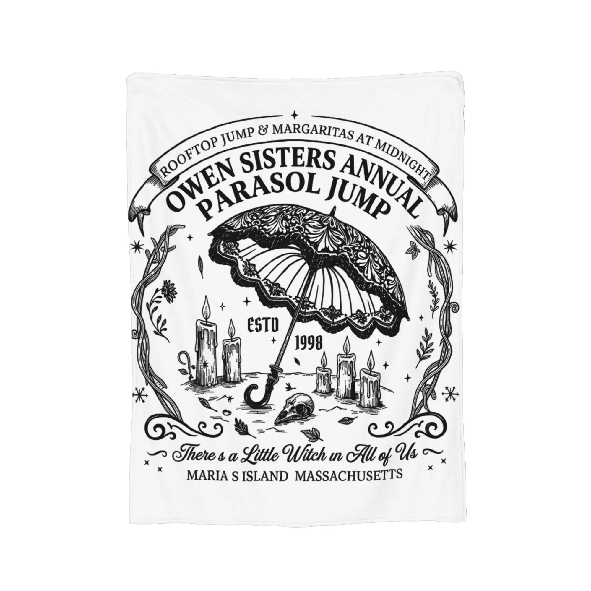 Owens Sisters Annual Parasol Jump Blanket Practical Magic Fleece Warm Throw Blankets for Chair Covering Sofa Spring Autumn