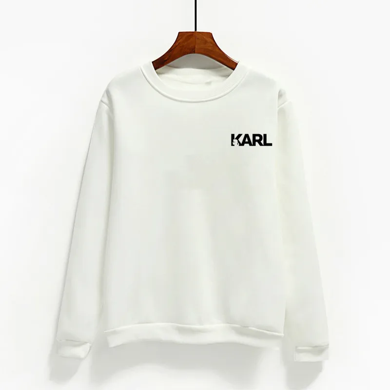 Fashion Brand Karls Men\'s and Women\'s Hoodies Sweater Spring and Autumn Long Sleeve O-Neck Hoodies Pullover Top Sudadera Mujer