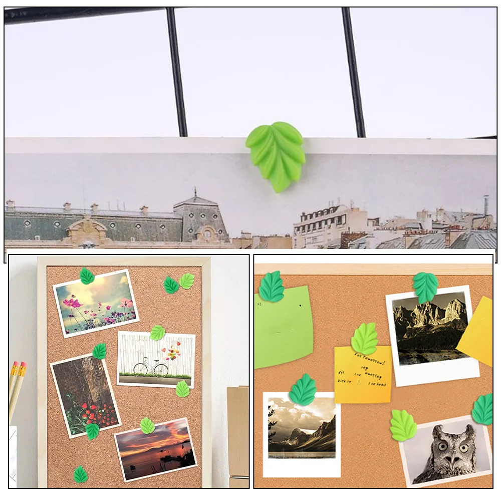 20Pcs Leaf Pushpins Decorative Thumb Tacks Resin Cute Flat Top Push Pins Cork Board Office Wall Bulletin Board Cubicle Decor