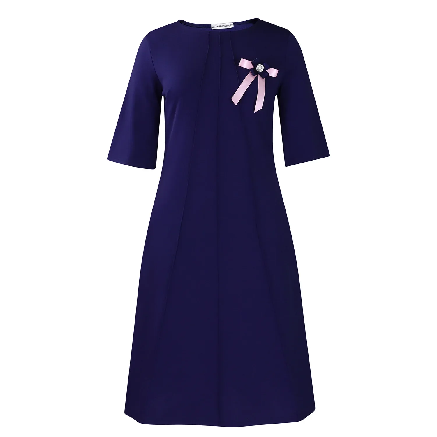 

Customized Casual Women Half Sleeve Midi Dress Plus Size Elegant Fashion African Dresses Ankara Dashiki Party Gown Africa Clothi