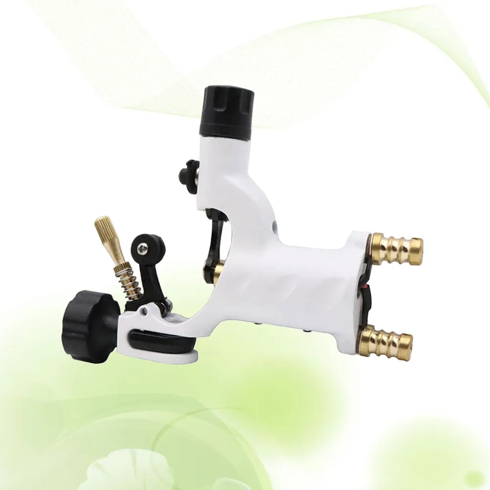 

Бесшумная роторная тату-машинка из белого алюминиевого сплава в стиле стрекозы, комплект с мотором, низкий уровень вибрации, регулируемая, для многократного использования