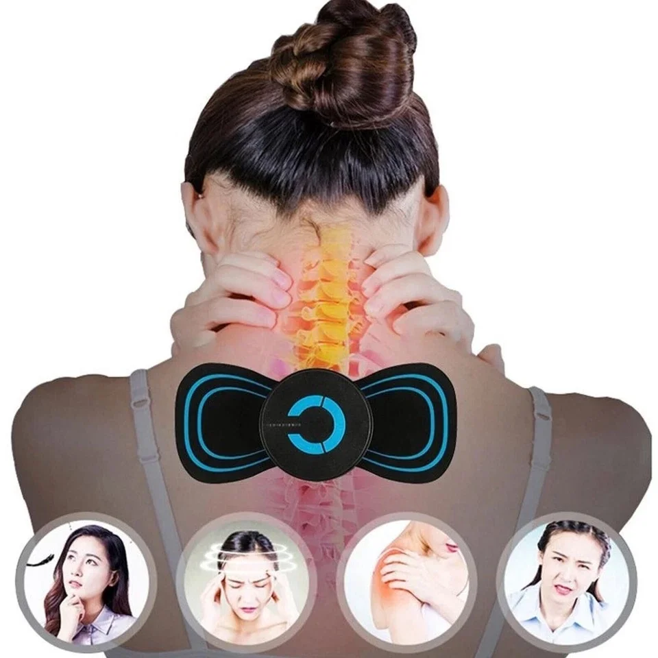 Mini Portable EMS Neck Massager Electric Neck Stretcher For  Cervical Muscle Pain Relief And Shoulder Relaxation Massage Patch