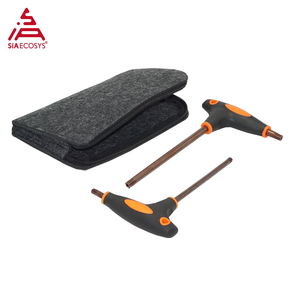 SIAECOSYS-llave inglesa de acero para motocicleta eléctrica, herramientas de reparación manual, Mango en T, 14mm, hexagonal de ciruela T40 y 50 S2, con bolsa de herramientas de Manta