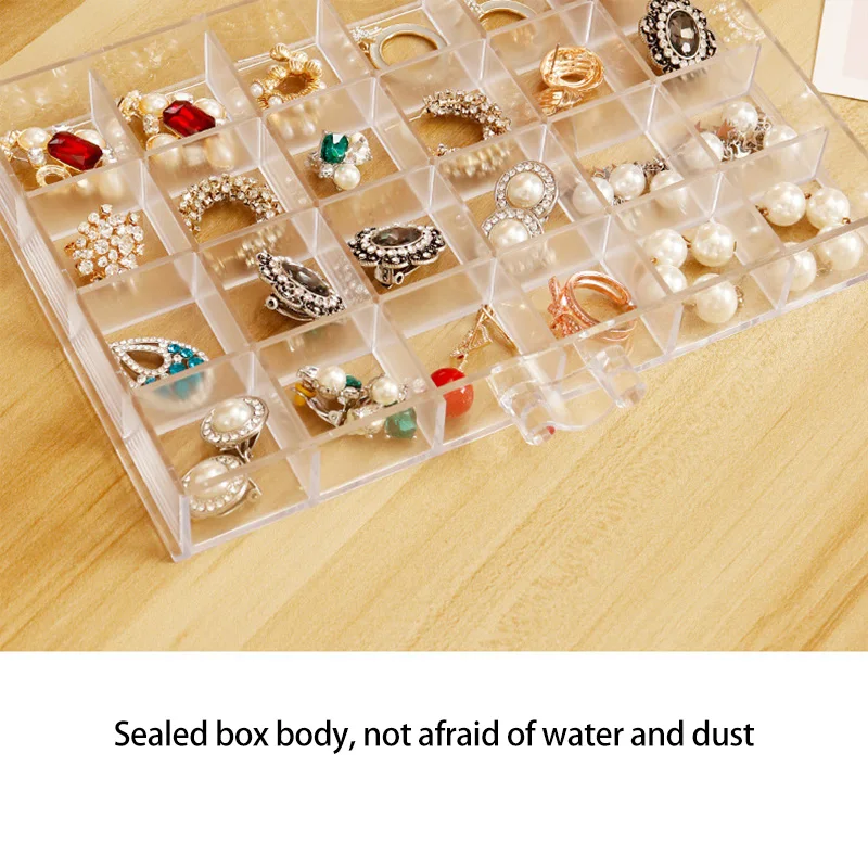 Multifunctional Clear Plastic Organizer Box With Grids Container Nail Art Storage Box For Beads Organizer Manicure DIY Jewelry