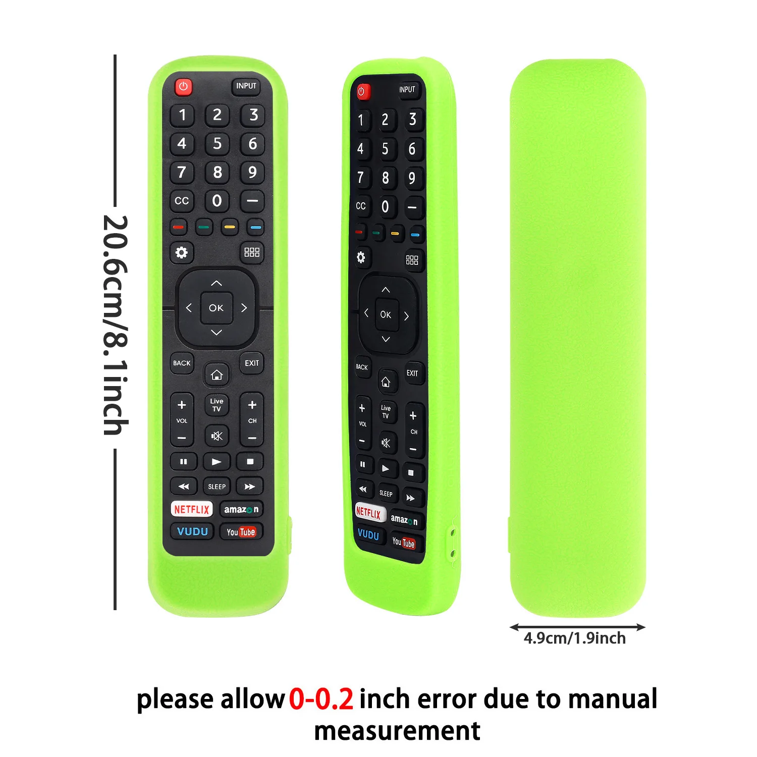 تلفزيون التحكم عن بعد واقية ، غطاء مع حلقة الرأس ، يصلح ل هيسنس ، 55H6B ، 50H7GB ، EN2X27HS ، LED HDTV ، EN-2A27