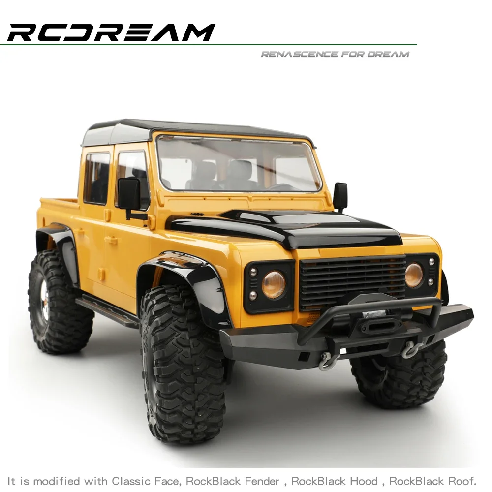 Metal Simulation 313/324mm 4 Doors Pickup Truck Shell for 1/10 RC Crawler Car Traxxas TRX4 Defender SCX10II RC4WD RD110 Parts