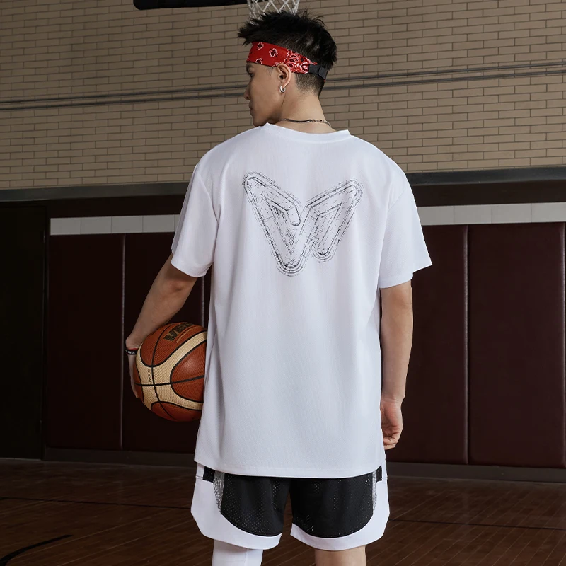 Veidoorn Herren-Laufshirts, atmungsaktiv, schnell trocknend, kurzärmelig, Basketball-Trainingsoberteile, leichte Sportkleidung für das Fitnesstraining