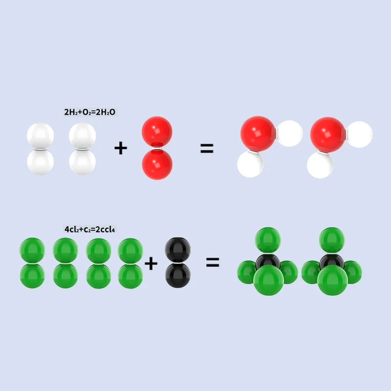 Portable Molecular Model Kit With Storage Case High School Chemistry Visual Learning Educational Toys