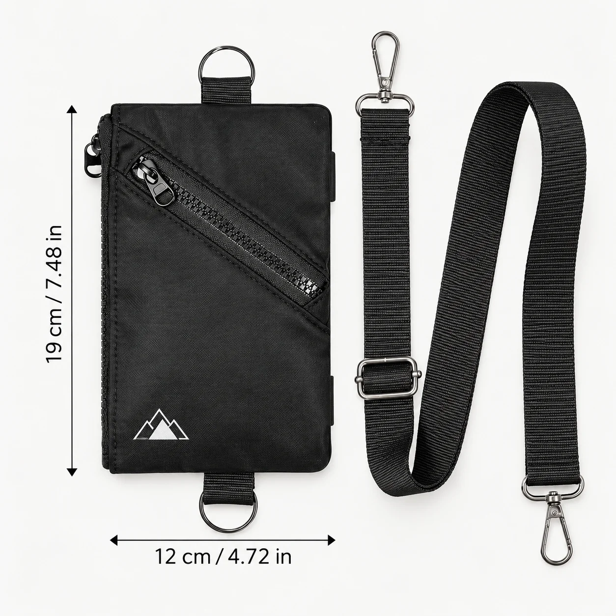 Custom Logo Men Crossbody Bag Lightweight Sling Shoulder Bag Oxford Cloth Durable Pouch For Keys Coins Cards Daily Travel