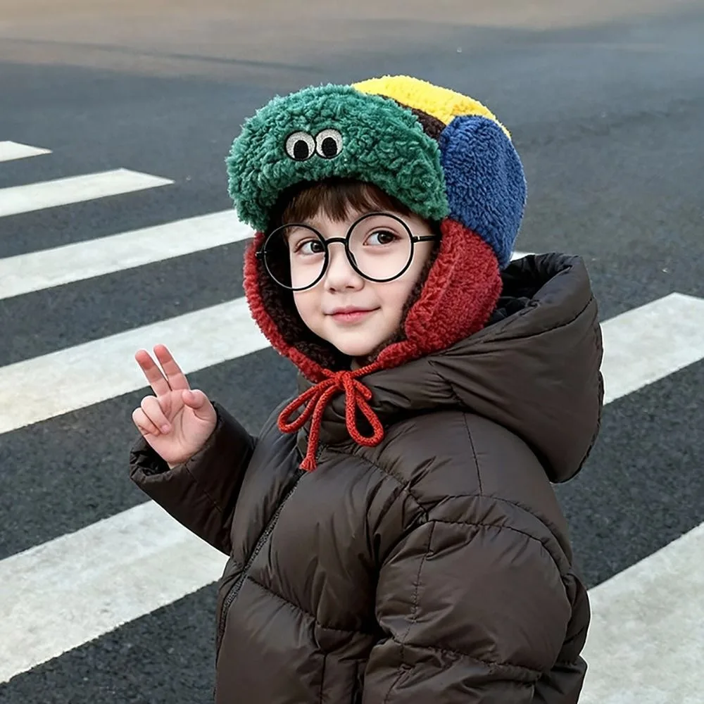 

Fashion Lamb Wool Warm Lei Feng Cap Korean Style Thickened Flip Cuff Flip Cap Soft Winter Warm Kids Flap Cap Outdoor Activities